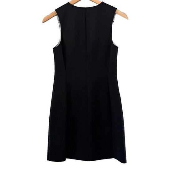 Theory 38 Slik Windsurf Scuba Dress Size 4 Black Athleisure Neoprene Half Zip - Picture 3 of 13